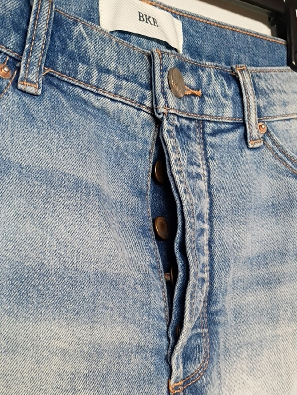 BKE Light Wash Distressed Denim Cutoff Shorts - Picture 5 of 9